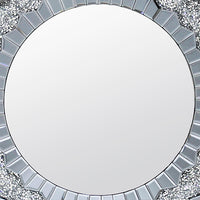 Wall Mirror Sparkling Crush Crystal MDF Silver And Grey MRR-01
