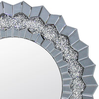 Wall Mirror Sparkling Crush Crystal MDF Silver And Grey MRR-01