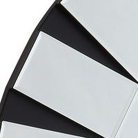 Wall Mirror MDF Construction Round Shape Combination of Black & Silver Colour