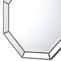 Wall Mirror MDF Construction Octagon Shape Silver Colour