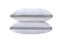 Luxury Bamboo Cooling Twin pack plush down-like pillows with 2 bonus quilted waterproof pillow protectors