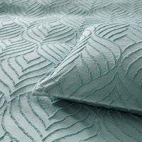 Tufted ultra soft microfiber quilt cover set-double sage green