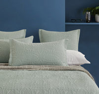 Lisbon Quilted 3 Pieces Embossed Coverlet Set-queen/double sage green