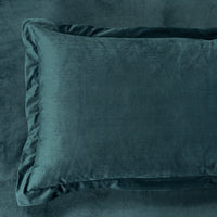 Corduroy Velvet Queen Bed Quilt Cover Set-Forest Green