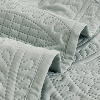 Lisbon Quilted 3 Pieces Embossed Coverlet Set-queen/king sage green