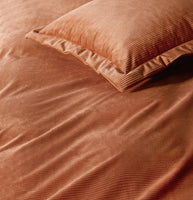 Corduroy Velvet King Bed Quilt Cover Set-Bronze