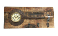 Wall Clock - Frying Pan On Recycled Wood