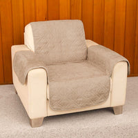 Faux Suede 1 Seater Sofa Protector Camel