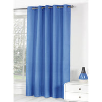 Bloomington One Panel of Easy Care Eyelet Curtains Blue 180 x 221 cm