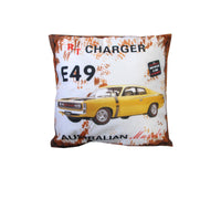 Australian Muscle Car Cushion E49 Charger Yellow