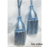 Pair of Curtain Tassel Rope Ties 52cm Blue