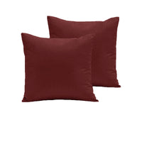 Pair of  280TC Polyester Cotton European Pillowcases Burgundy