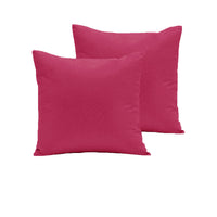 Pair of  280TC Polyester Cotton European Pillowcases HotPink