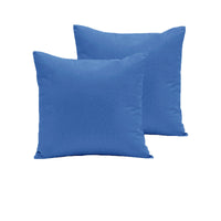 Pair of  280TC Polyester Cotton European Pillowcases Mid Blue