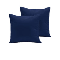 Pair of  280TC Polyester Cotton European Pillowcases Navy