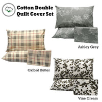Pure Cotton Oxford Quilt Cover Set Double