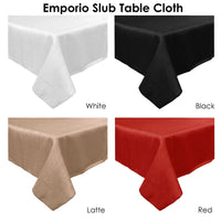 Emporio Slub Table Cloth Red 180 cm Round