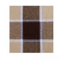 Check Table Cloth Windowpane Brown 180 x 180 cm