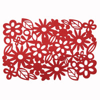 Choice Set of 4 Felt Rectangular Table Placemats Red
