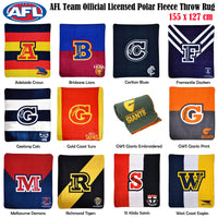 AFL Licensed Polar Fleece Throw Gold Coast Suns