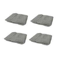 Set of 4 100% Cotton Face Washers Perfect Touch Charcoal
