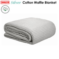 Cotton Waffle Blanket Silver King