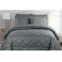 Hotel Living Eli Jacquard Comforter Set King Charcoal