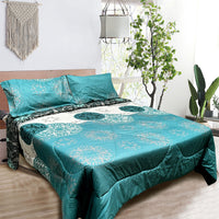 Hotel Living 3 Pce Light Weight Comforter Set Queen/King Ultimo Teal Forest