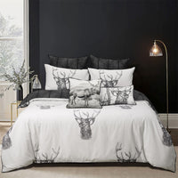 Bianca Alpine Stag Taupe Polyester Cotton Quilt Cover Set King