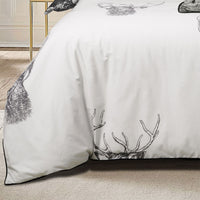 Bianca Alpine Stag Taupe Polyester Cotton Quilt Cover Set Super King