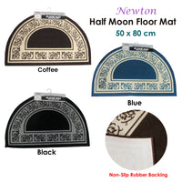 Newton Half Moon Floor Mat 50 x 80cm Coffee
