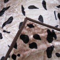 675gsm 2 Ply Animal Print Faux Mink Blanket Queen 200x240 cm Jaguar