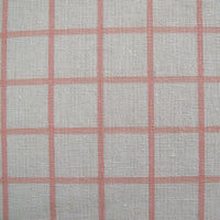 Cotton Grid Checks Oblong Table Cloth Coral 130 x 180cm