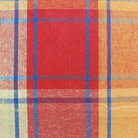 Cotton Plaid Checks Round Table Cloth 180cm Diameter Yellow