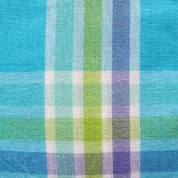 Cotton Plaid Checks Oblong Table Cloth Blue 150 x 230cm