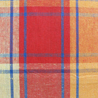 Cotton Plaid Checks Oblong Table Cloth Yellow 150 x 230cm