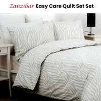 Belmondo Zanzibar Zebra Easy Care Quilt Cover Set Queen