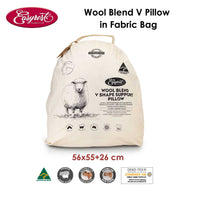 Easyrest Wool Blend V Pillow in Fabric Bag