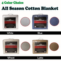 Radisson All Season Cotton Blanket Blue SINGLE