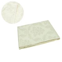 Damask Jacquard Polyester Tablecloth 180cm Round Elisabetta Cream