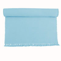 Hoydu Set of 2 - Cotton Ribbed Table Placemats Sky Blue