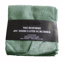 Pack of 4 - Dish Scrubber Cloth - GREEN