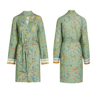 PIP Studio Nisha Petites Fleurs Green Kimono Bath Robe M