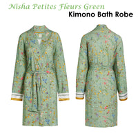 PIP Studio Nisha Petites Fleurs Green Kimono Bath Robe M