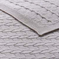 Little Gem Lyla Grey Cotton Baby Blanket 75 x 100 cm