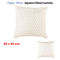 Accessorize Pippa White Square Filled Cushion 45cm x 45cm