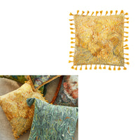 Bedding House Van Gogh Wheatfield Yellow Filled Square Cushion