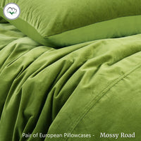 Accessorize Pair of Cotton Velvet European Pillowcases Mossy Road