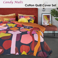 Bedding House Candy Multi Cotton Sateen Quilt Cover Set King