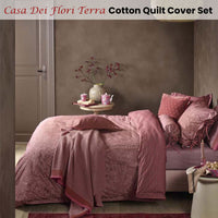PIP Studio Casa Dei Fiori Terra Cotton Quilt Cover Set King